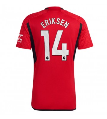 Manchester United Christian Eriksen #14 Primera Equipación 2023-24 Manga Corta